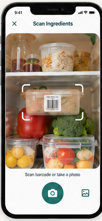 AnyDayEats Scan Ingredients screen